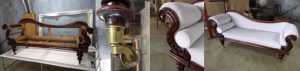Re-upholster antique chaise lounge