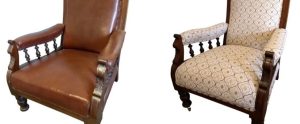 Upholstered library chairs