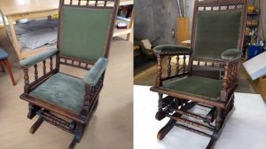 Mechanical rocker/glider chair – reupholster
