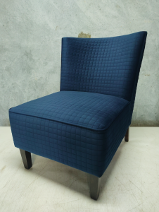 Reupholstered velvet chair