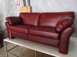 Reupholstered leather lounge Canning Vale