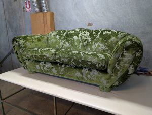 North Perth Reupholster Club Sofa