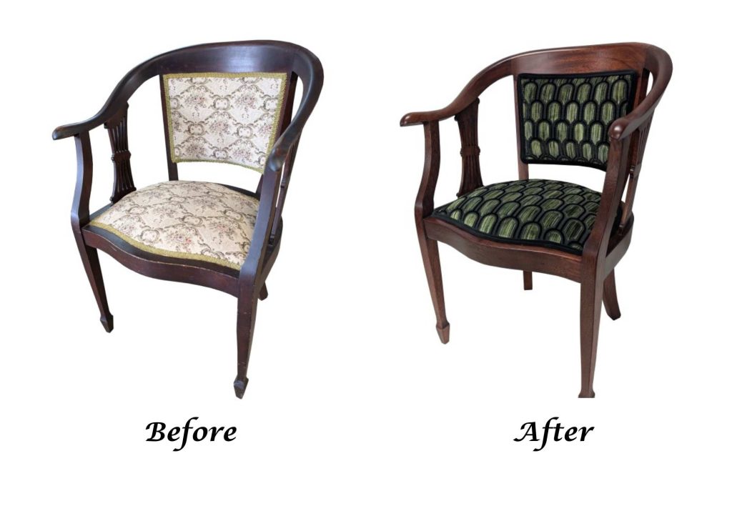 Perth Antique Bridge Chair Reupholstered