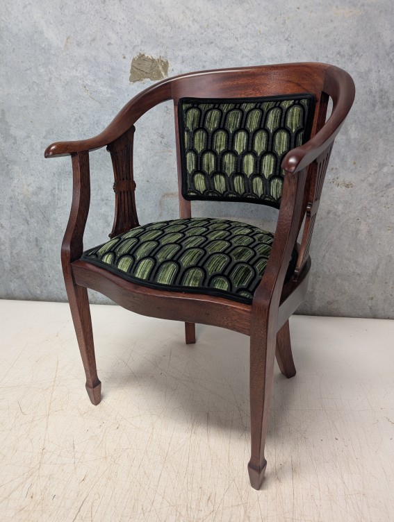 Antique Bridge Chair Beverley Hills Mokum Fabric Perth
